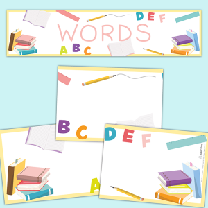 Literacy School Banner craft activity