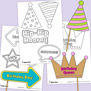 Birthday Selfie Props craft activity