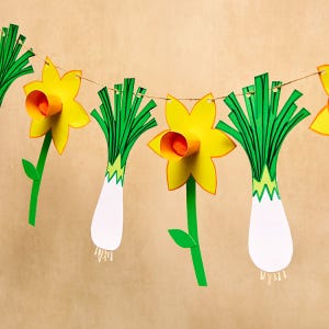 Leek and Daffodil Bunting craft activity